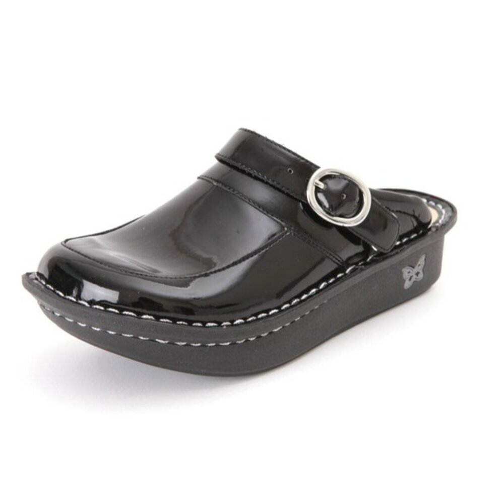 Alegria 12 Kids Black Patent Clogs Mules‎ Slides LOU 101 LOUISE Seville